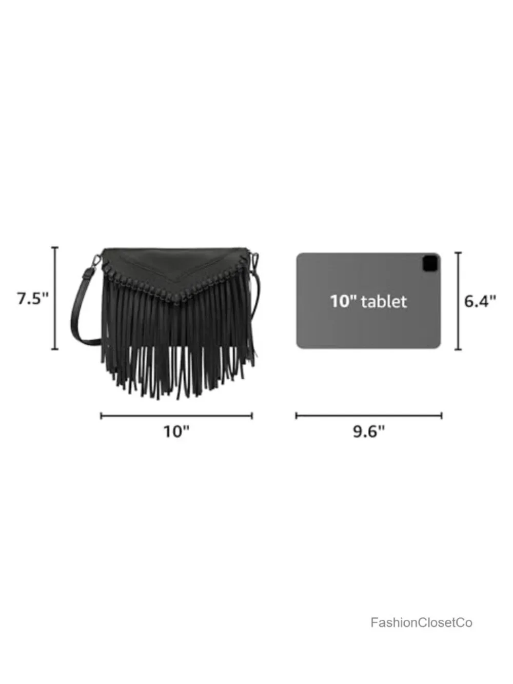PU Leather Hobo Fringe Crossbody Tassel Purse Vintage Flap Envelope Handbag